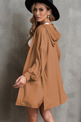 Hooded Brown Cardigan