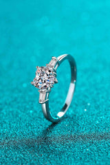 1.2 Carat Moissanite Heart Ring